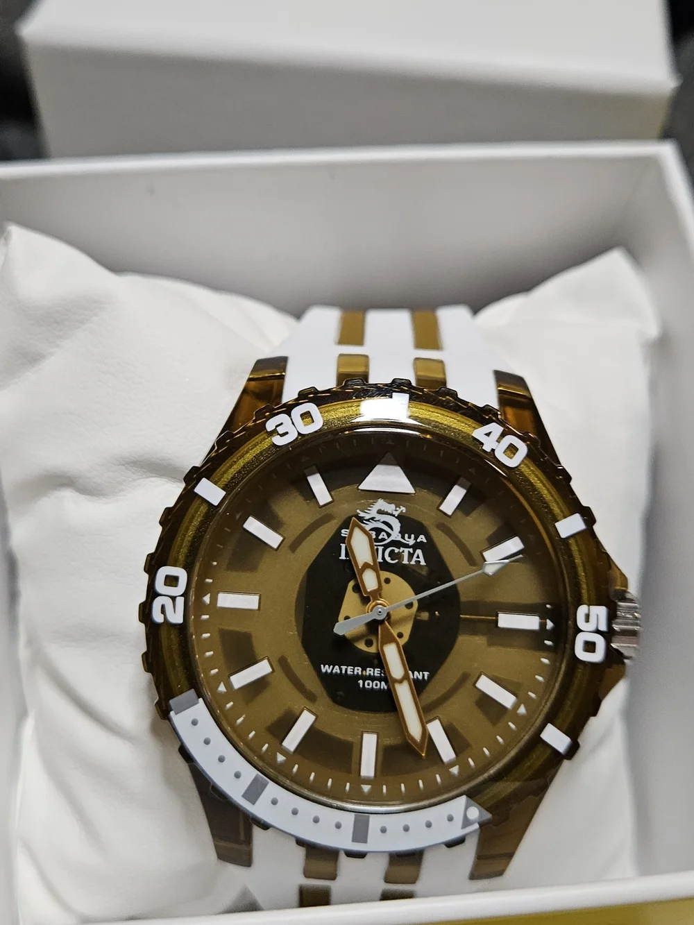 Invicta Subaqua Brown and White Transparent Dive-Style Watch